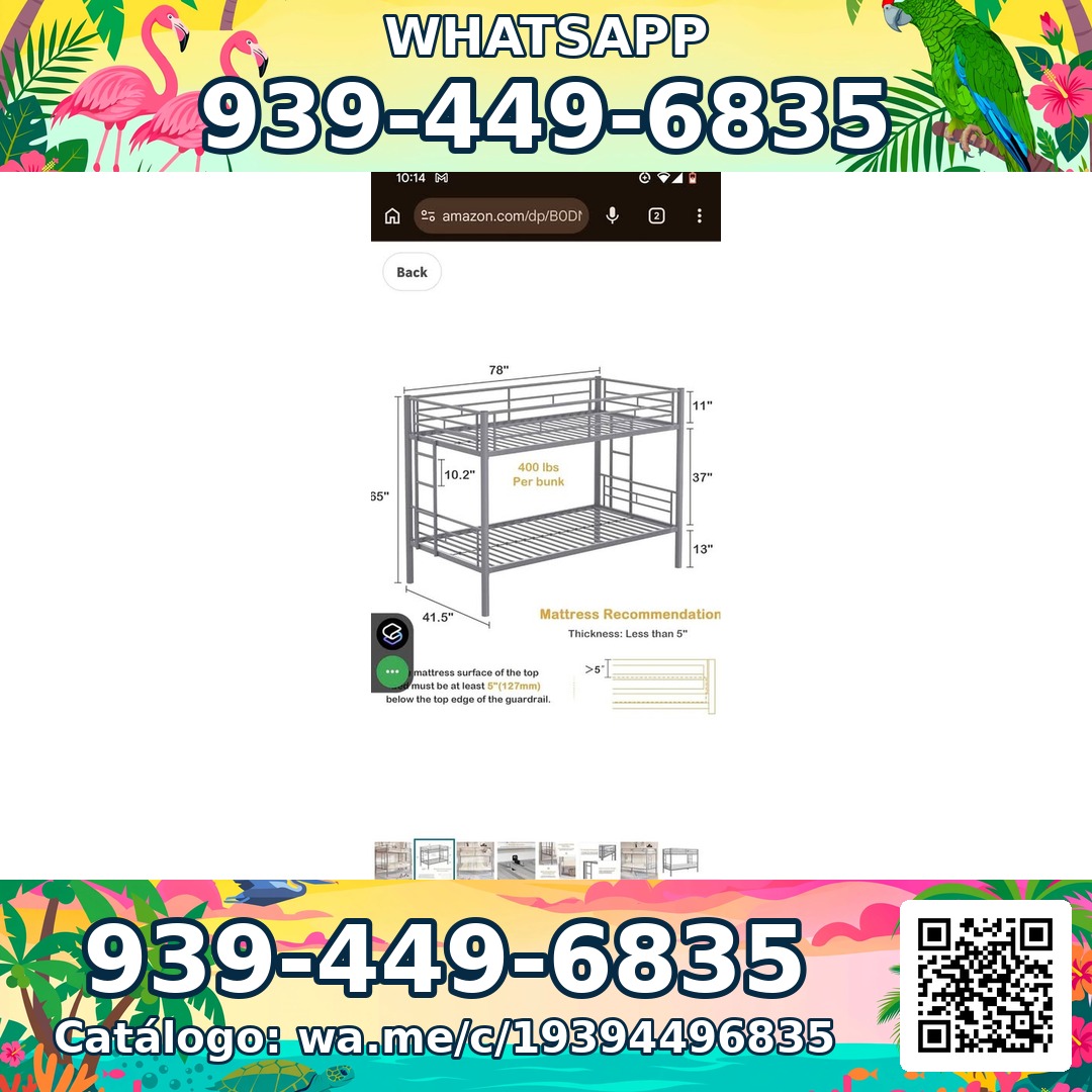 Litera Twin Bunk Bed Metal VECELO 🎁 NUEVO EN CAJA ✨