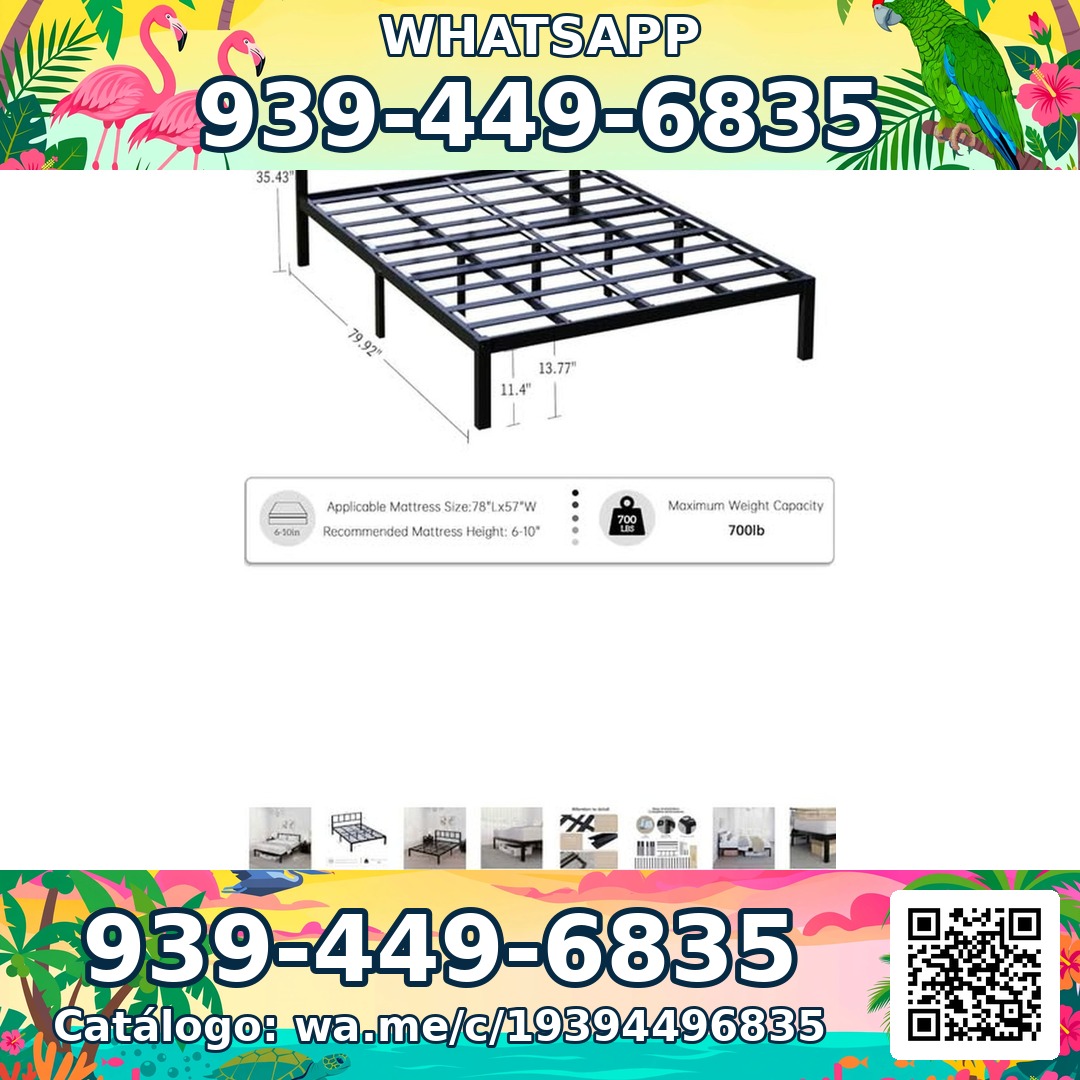 Frame Queen Bambú 14 Pulgadas Con Cabecera 📦✨