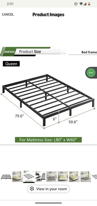 Queen altura 6 pulgadas